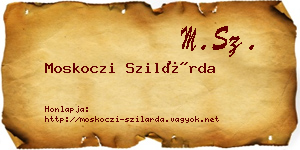 Moskoczi Szilárda névjegykártya
